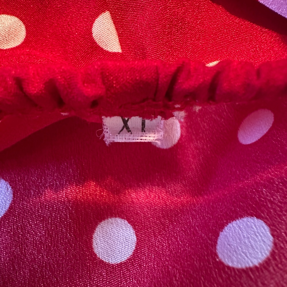 Red Polka Dot Off-Shoulder Top - Picture 4 of 4